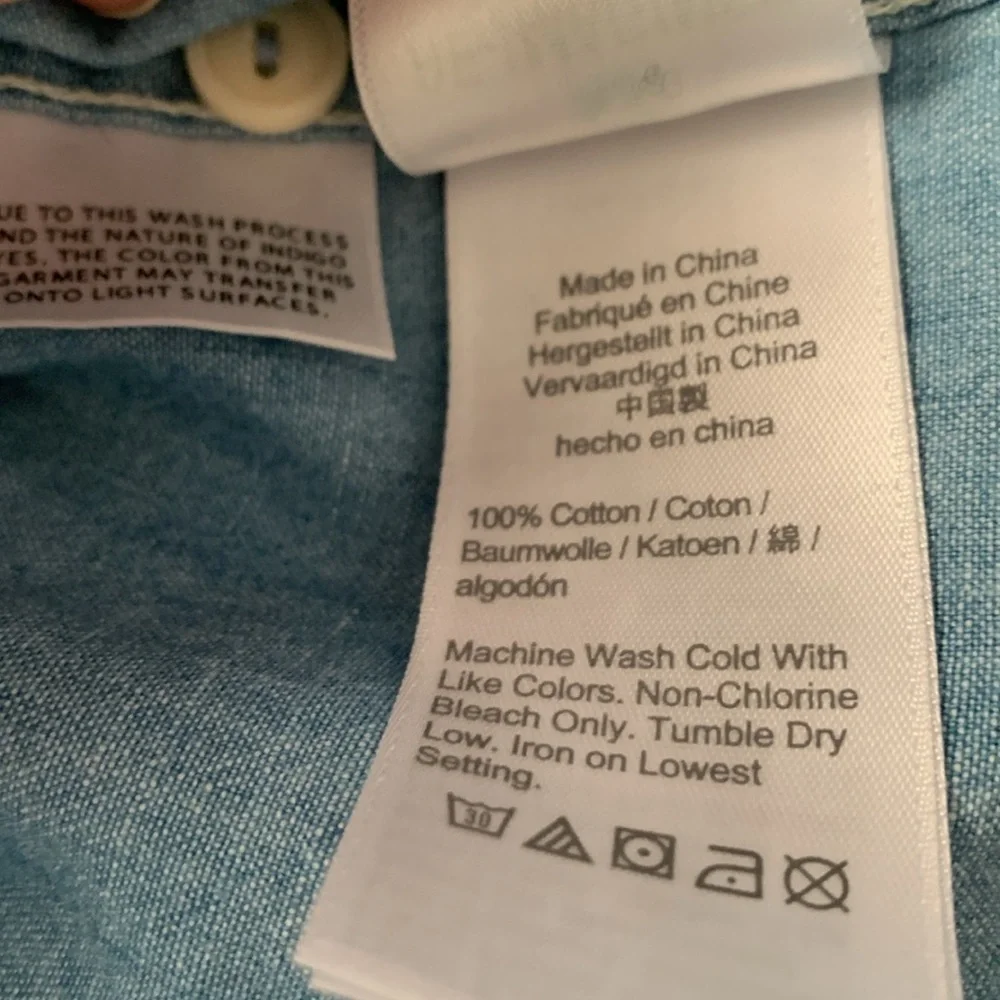 J. Crew Classic Faded Chambray Popover Ladies Size 8